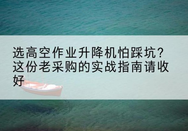 新平高空作业升降机厂家推荐-选高空作业升降机怕踩坑？这份老采购的实战指南请收好